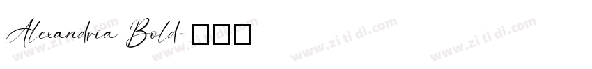 Alexandria Bold字体转换